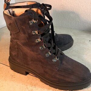 J Jill Suede Leather Combat Boots